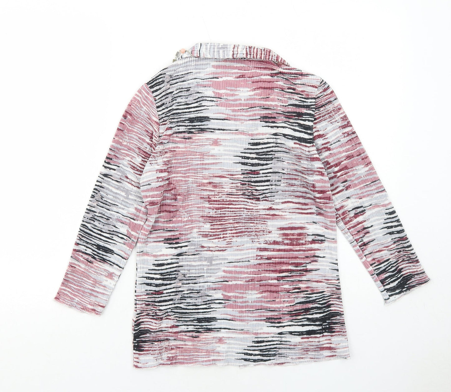 Womens UK Size S Anna Rose Pink Basic Button-Up