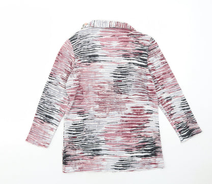 Womens UK Size S Anna Rose Pink Basic Button-Up