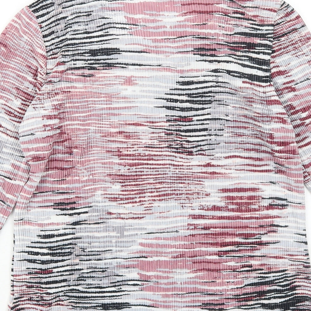 Womens UK Size S Anna Rose Pink Basic Button-Up