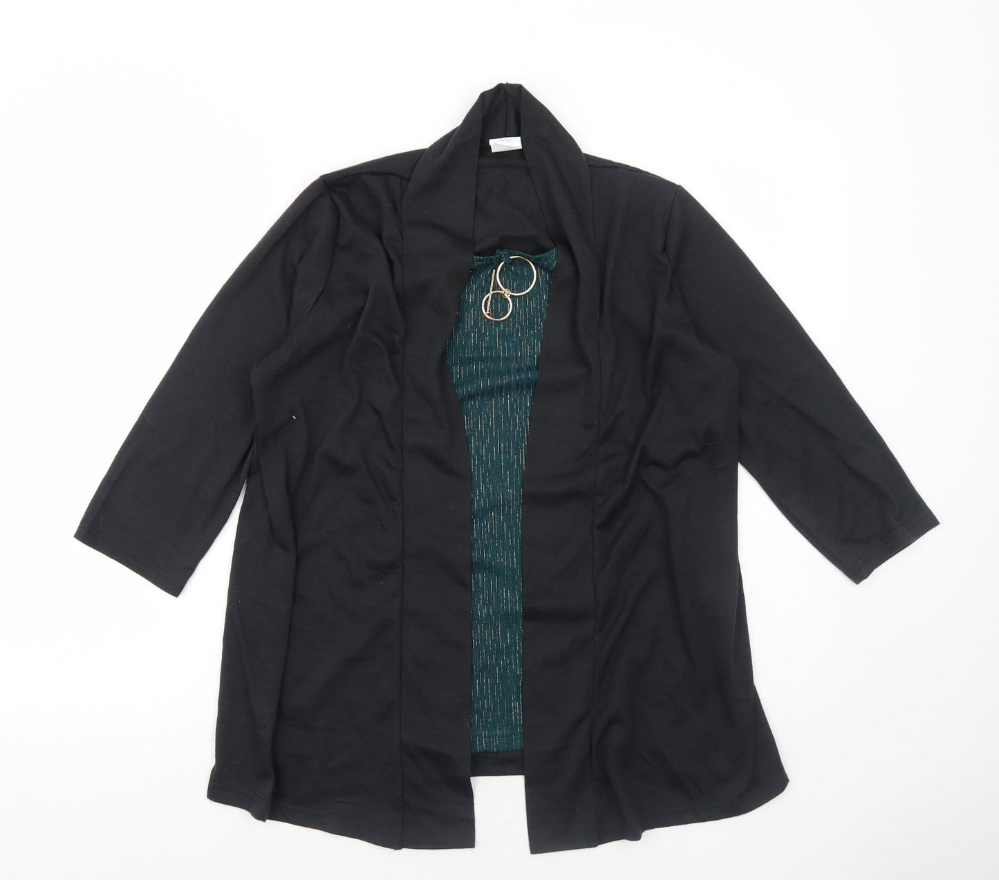 Womens UK Size 10 Gabriella Vicenza Black Basic Blouse