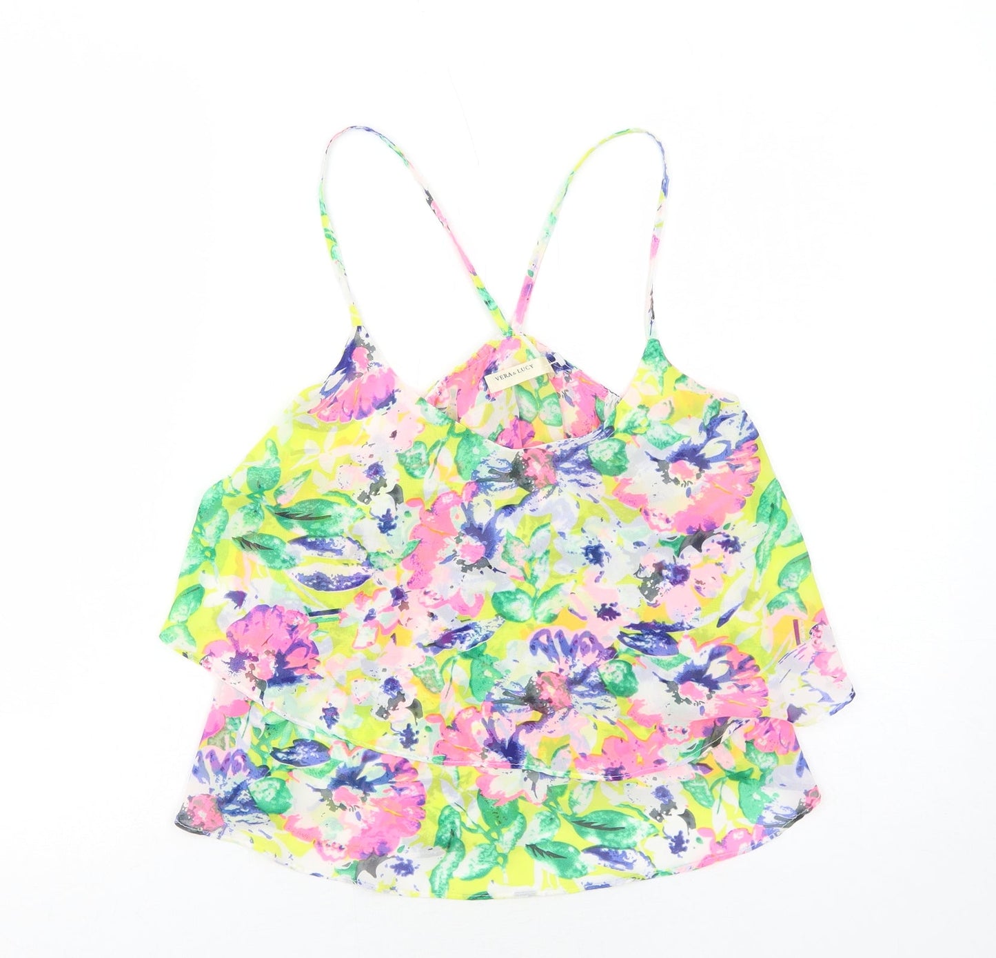 Womens UK Size S Vera&Lucy Multicoloured Camisole Tank