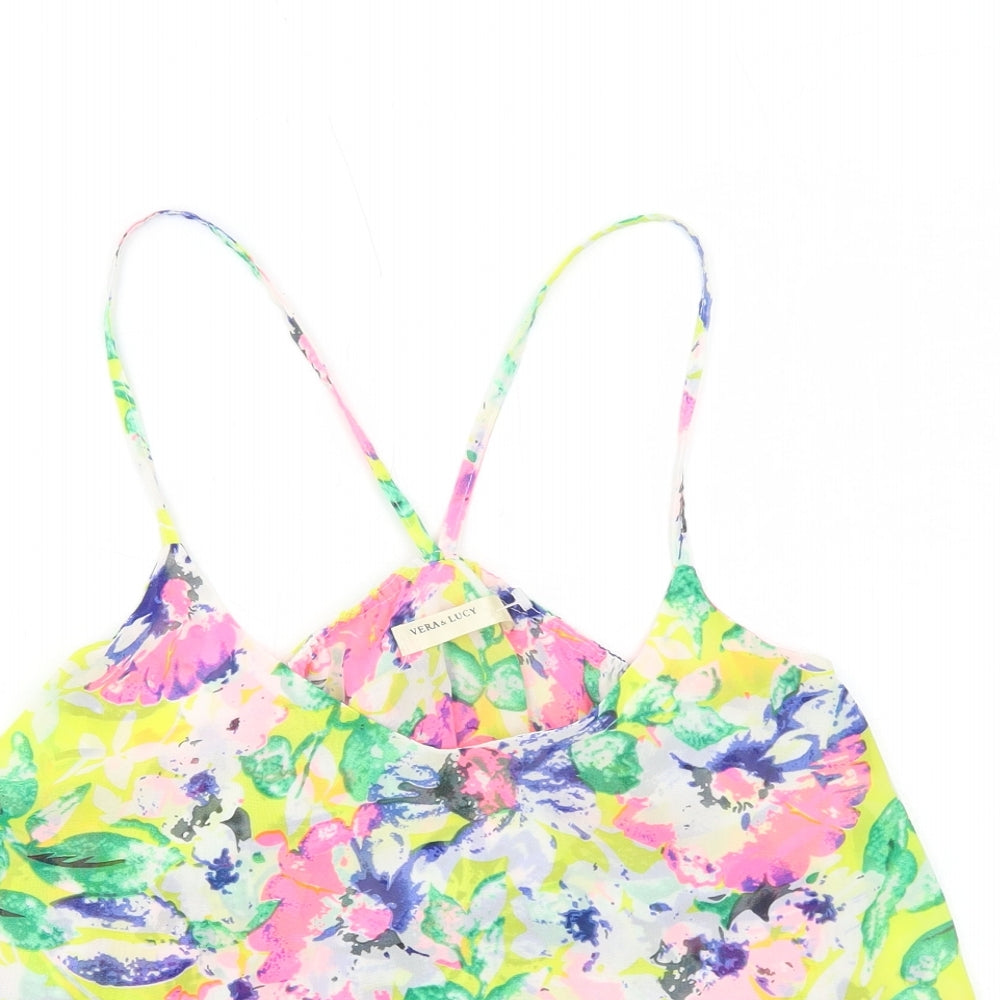 Womens UK Size S Vera&Lucy Multicoloured Camisole Tank