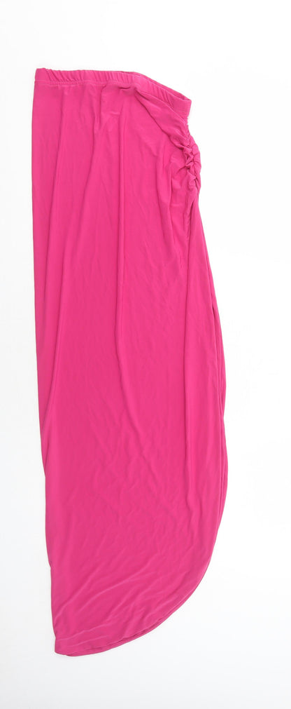 PRETTYLITTLETHING Womens Pink Polyester Peasant Skirt Size 10