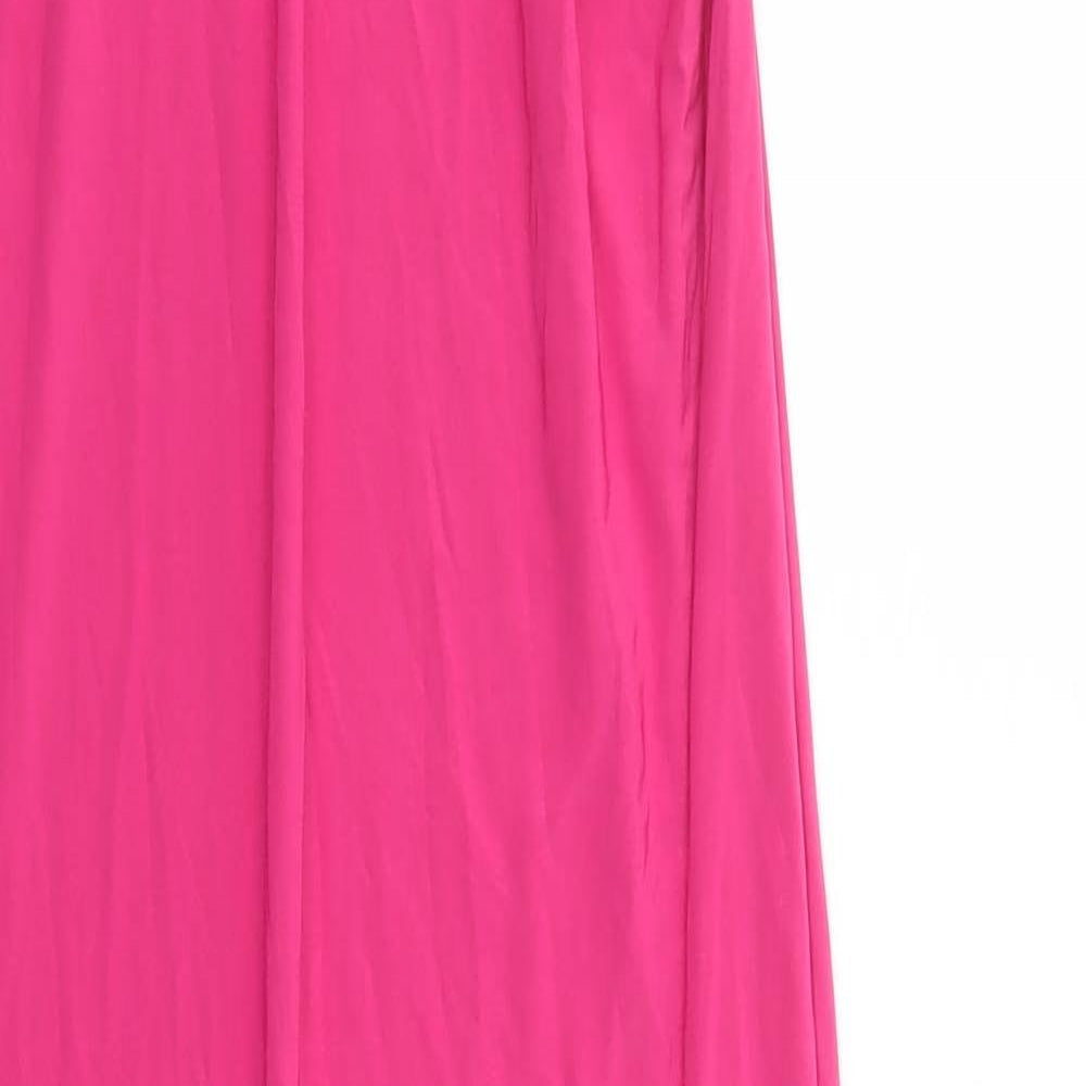 PRETTYLITTLETHING Womens Pink Polyester Peasant Skirt Size 10