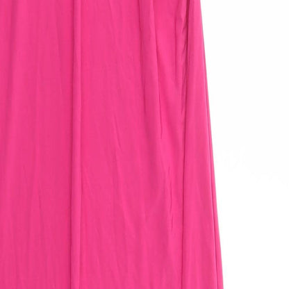 PRETTYLITTLETHING Womens Pink Polyester Peasant Skirt Size 10