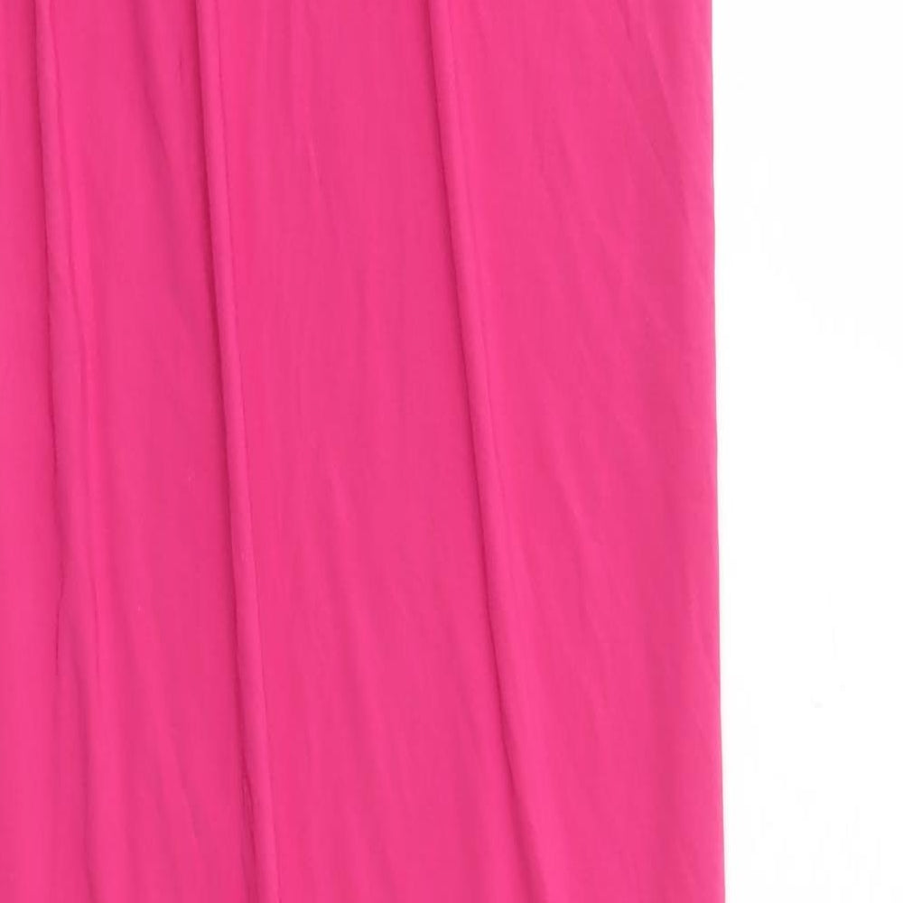 PRETTYLITTLETHING Womens Pink Polyester Peasant Skirt Size 10