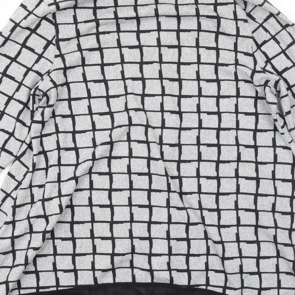 Epilogue Womens Grey Roll Neck Check Polyester Pullover Jumper Size 12