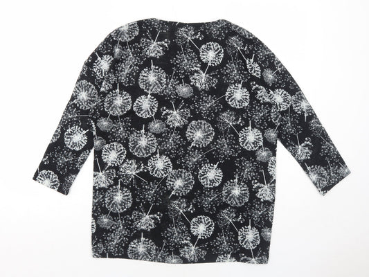 Womens UK Size 12 Marks and Spencer Black Basic Blouse