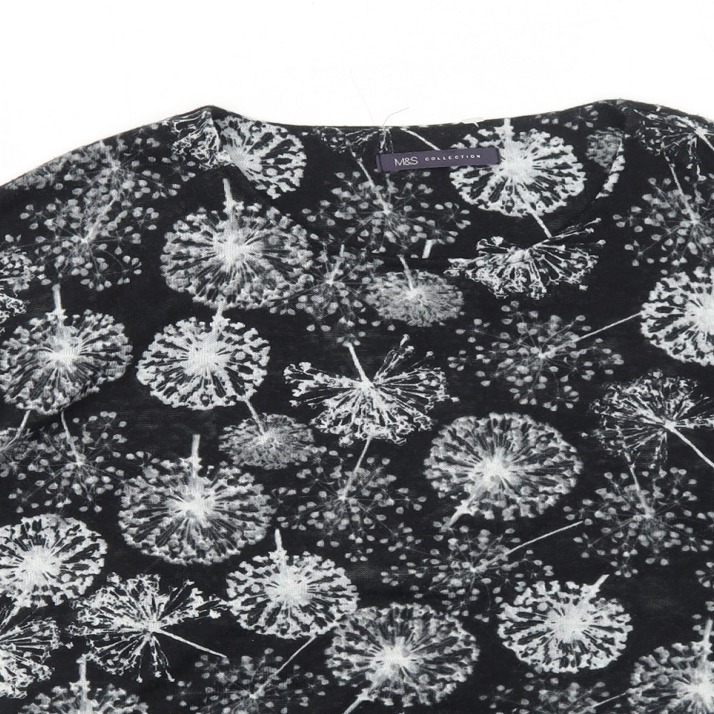 Womens UK Size 12 Marks and Spencer Black Basic Blouse