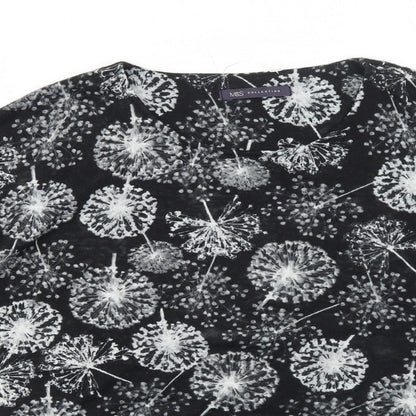 Womens UK Size 12 Marks and Spencer Black Basic Blouse