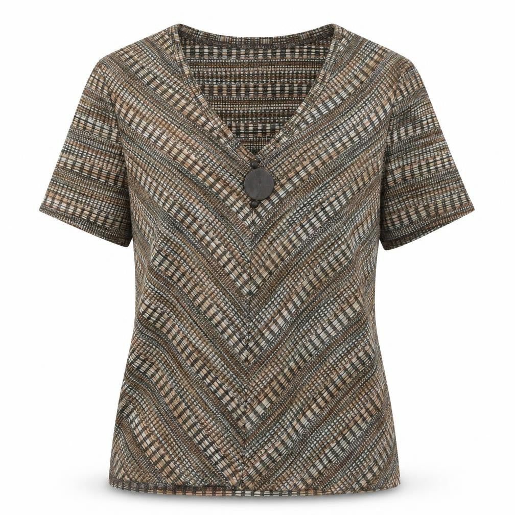 Womens UK Size L CC Brown Basic T-Shirt