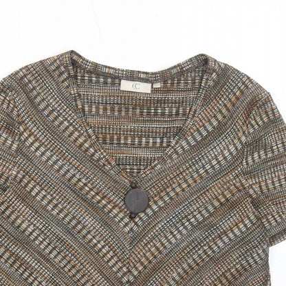 Womens UK Size L CC Brown Basic T-Shirt