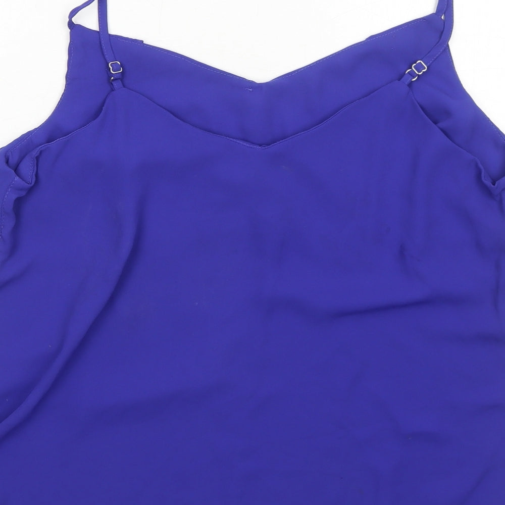 Womens UK Size 16 Dorothy Perkins Blue Basic Tank