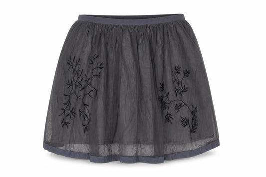 18 And East Womens Grey Floral Polyester Skater Skirt Size 10 Zip