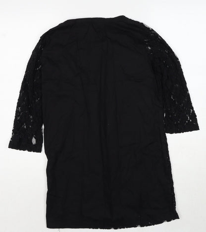 Womens UK Size 10 NEXT Black Basic Blouse
