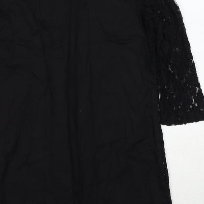 Womens UK Size 10 NEXT Black Basic Blouse