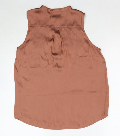 Womens UK Size 8 H&M Brown Basic Blouse