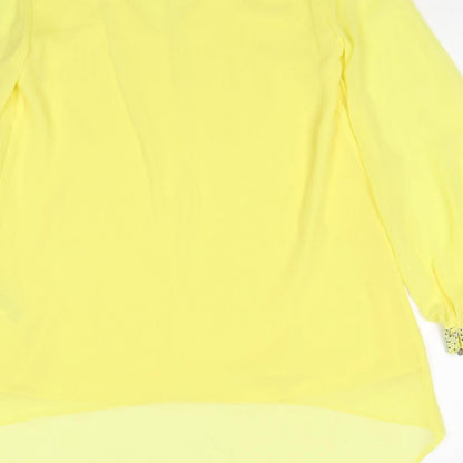 Womens UK Size 8 Wallis Yellow Basic Blouse