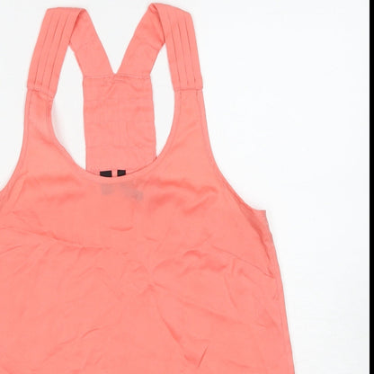 Womens UK Size S Mango Pink Basic Tank