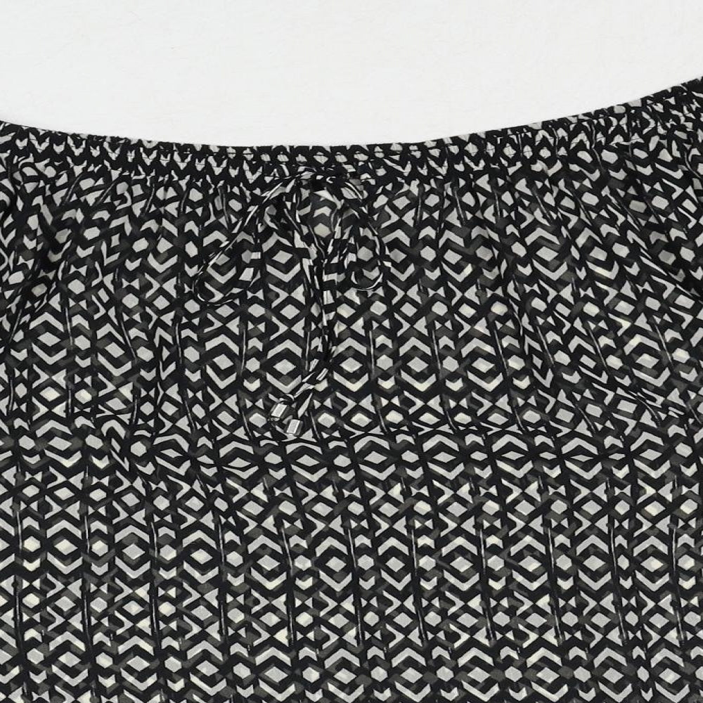 Womens UK Size 10 NEXT Black Basic Blouse