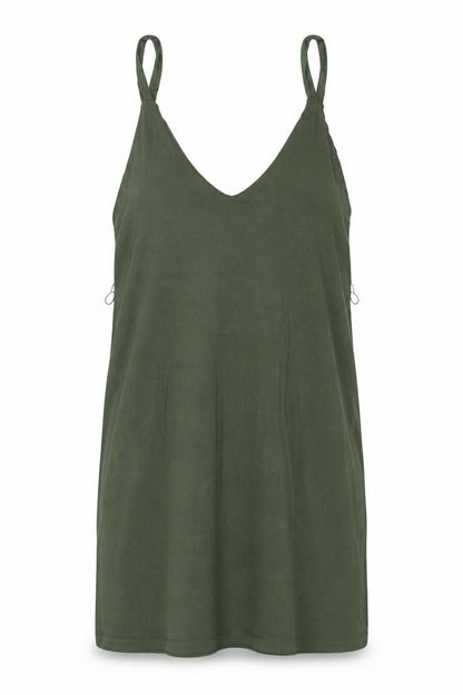 ASOS Womens Green Viscose Slip Dress Size 12 V-Neck Pullover
