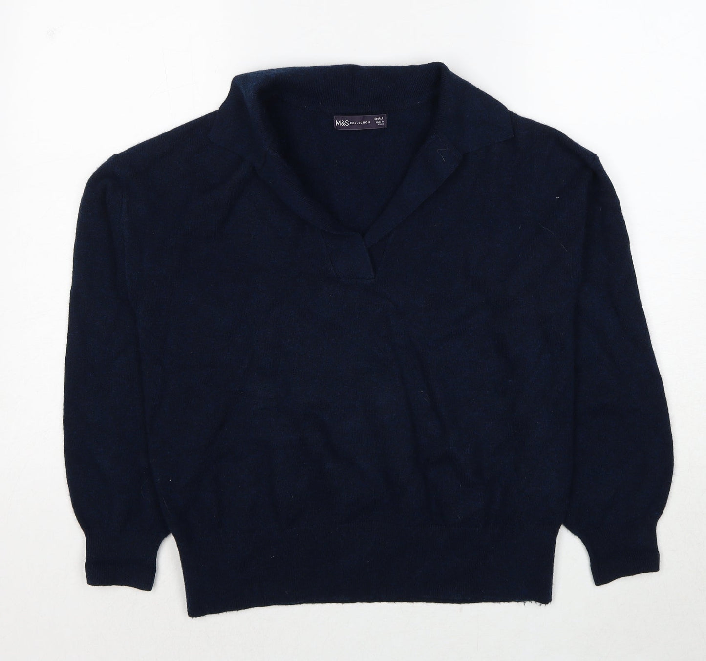 Womens UK Size S Marks and Spencer Blue Pullover Jumper