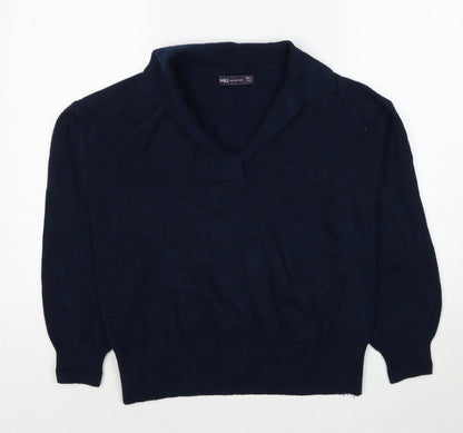 Womens UK Size S Marks and Spencer Blue Pullover Jumper
