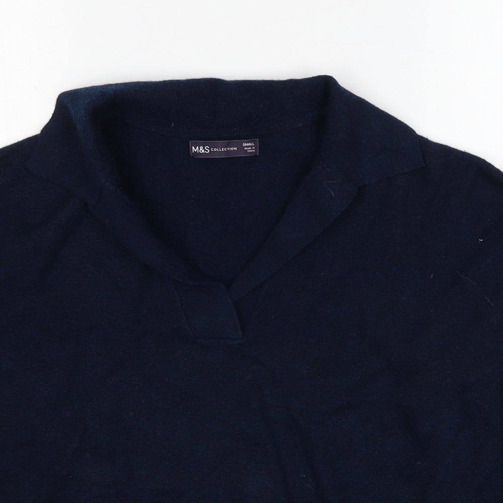 Womens UK Size S Marks and Spencer Blue Pullover Jumper