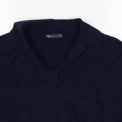 Womens UK Size S Marks and Spencer Blue Pullover Jumper