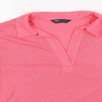 Womens UK Size 10 Marks and Spencer Pink Pullover Jumper