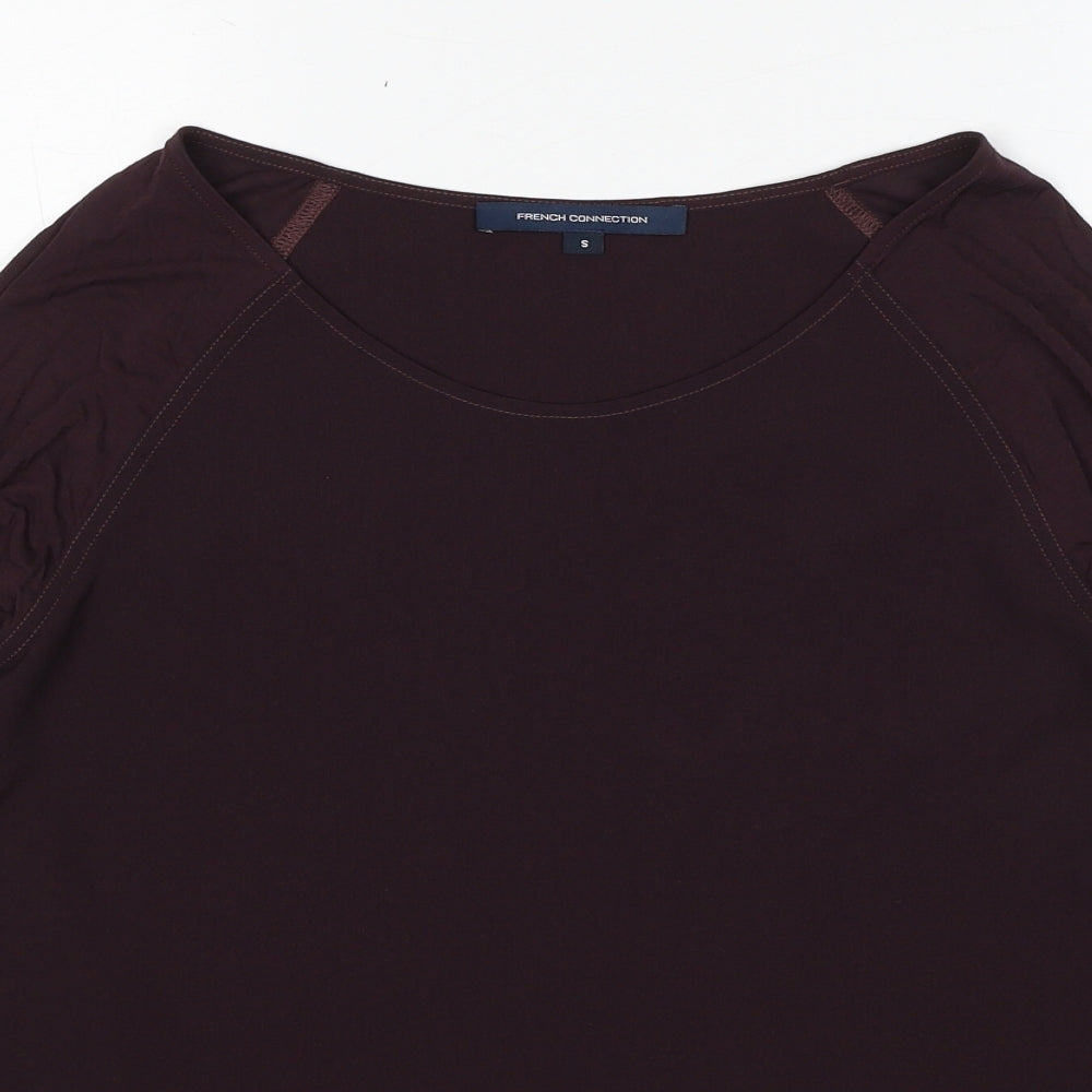 Womens UK Size 8 French Connection Brown Basic Blouse
