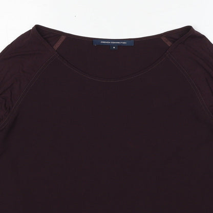 Womens UK Size 8 French Connection Brown Basic Blouse