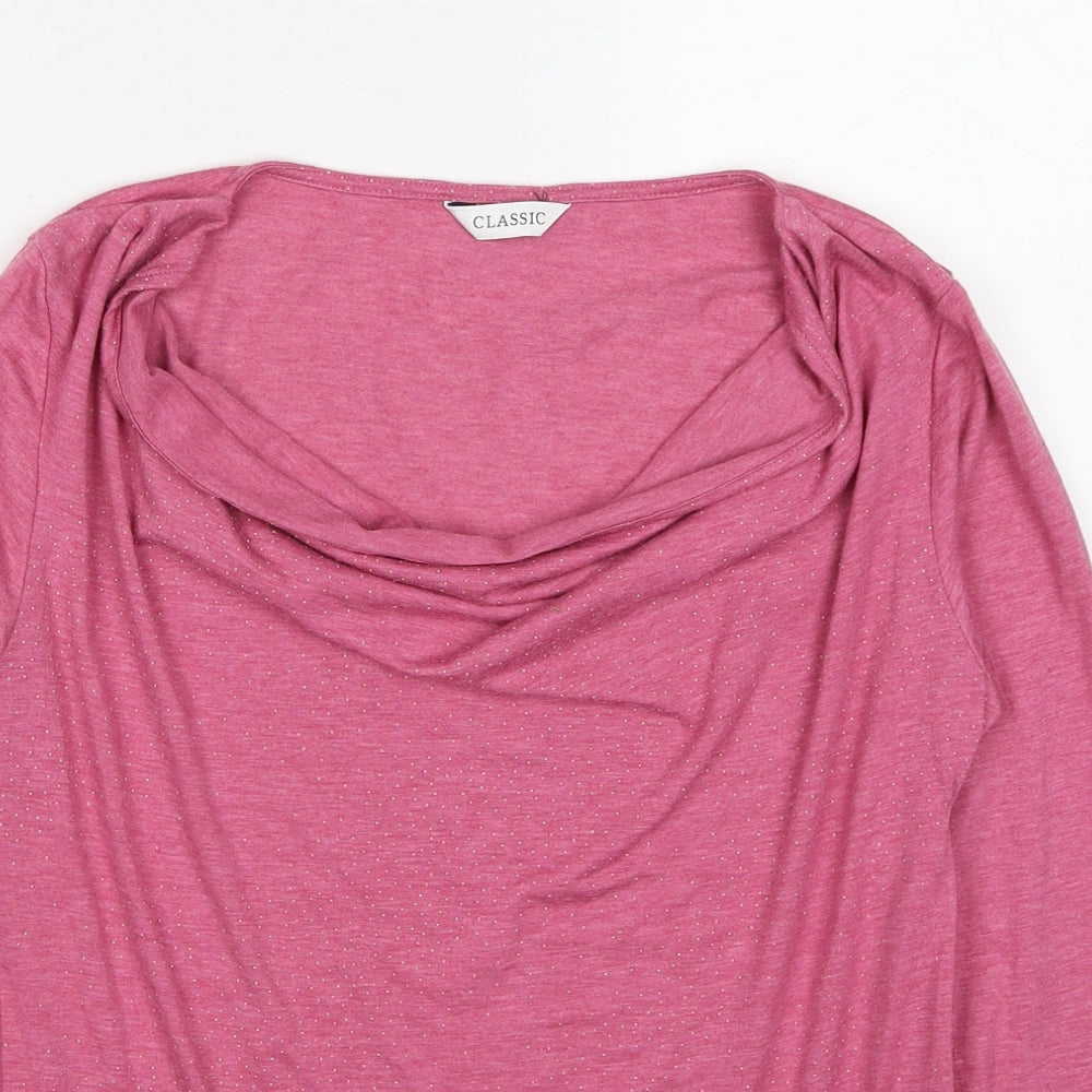 Womens UK Size 8 Marks and Spencer Pink Basic T-Shirt