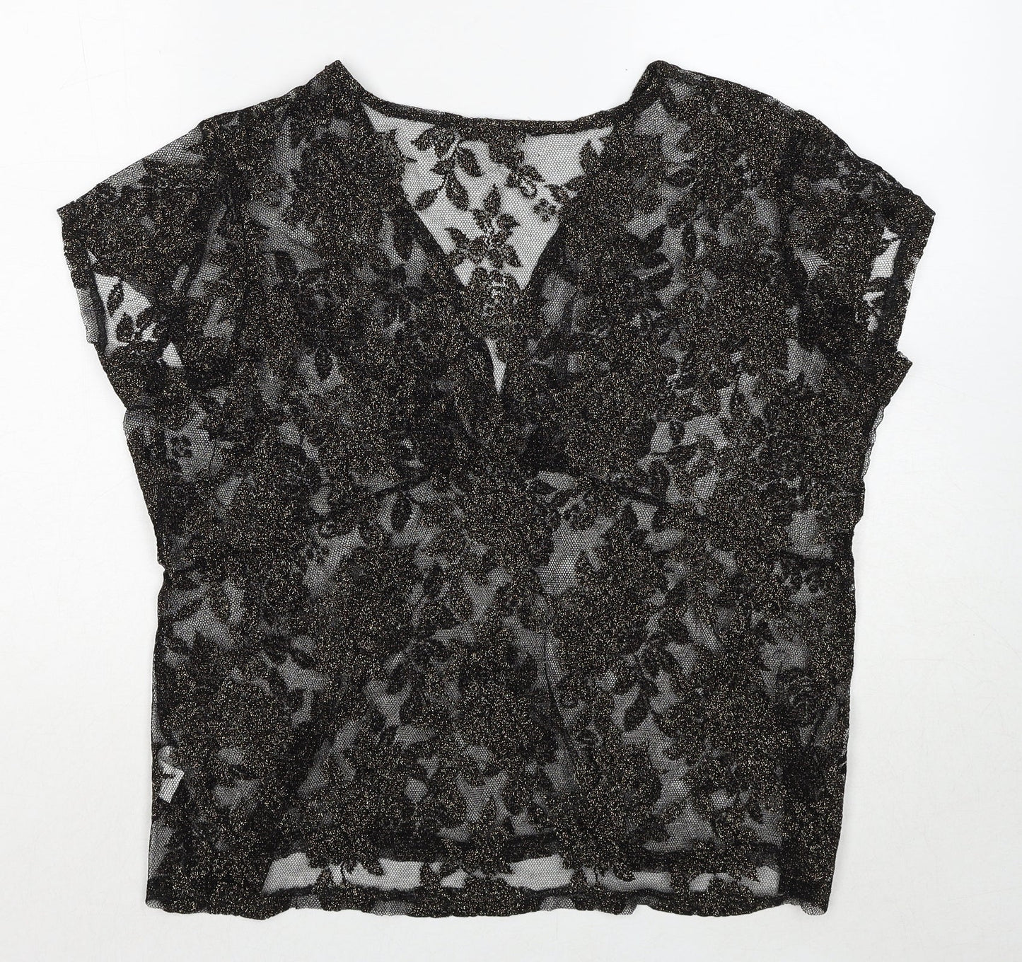 Womens UK Size M Bonmarché Black Basic Blouse
