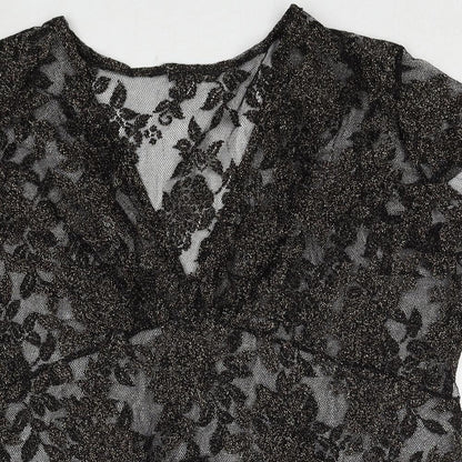 Womens UK Size M Bonmarché Black Basic Blouse