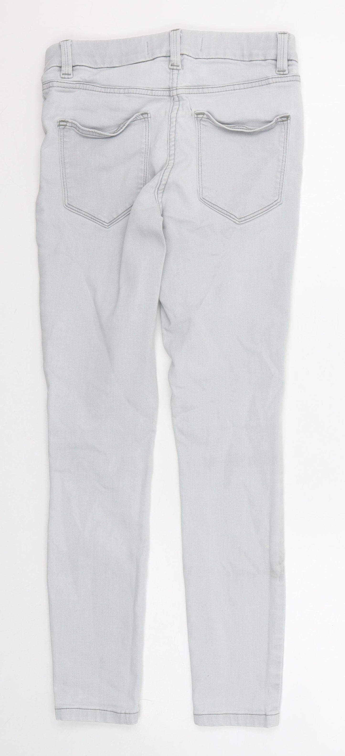 NEXT Womens Grey Cotton Jegging Jeans Size 6 Regular Zip