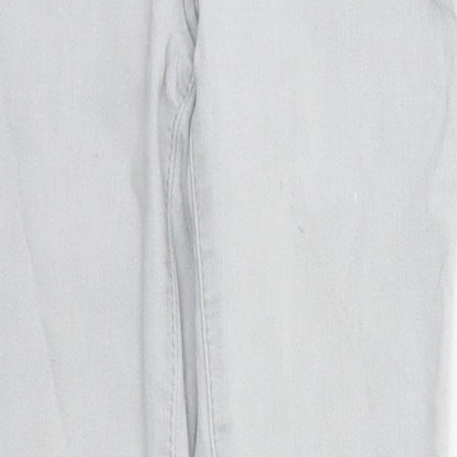 NEXT Womens Grey Cotton Jegging Jeans Size 6 Regular Zip