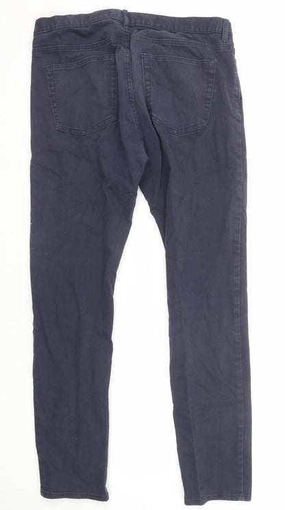 Womens UK Size 8 H&M Regular Fit Skinny Blue Jeans
