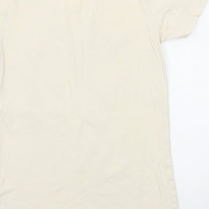 Womens UK Size 12 Savoir Beige Basic T-Shirt