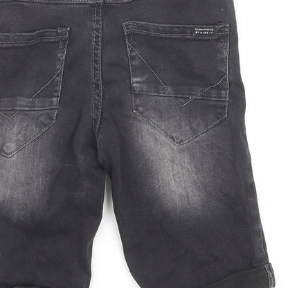 name it Boys Grey Cotton Chino Shorts Size 9 Years Regular Zip