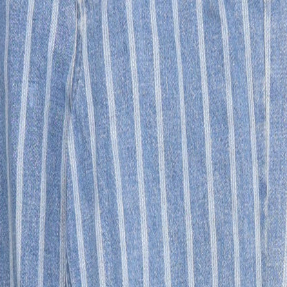 Topshop Womens Blue Striped Cotton Mom Jeans Size 26 in Regular Zip