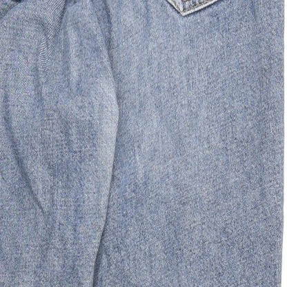 Topshop Womens Blue Cotton Straight Jeans Size 26 in L30 in Regular Zip