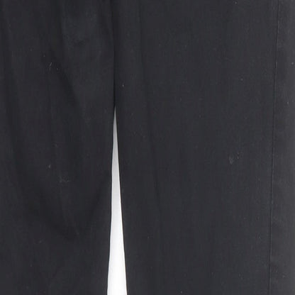 Womens UK Size M Villa Regular Fit Straight Black Jeans