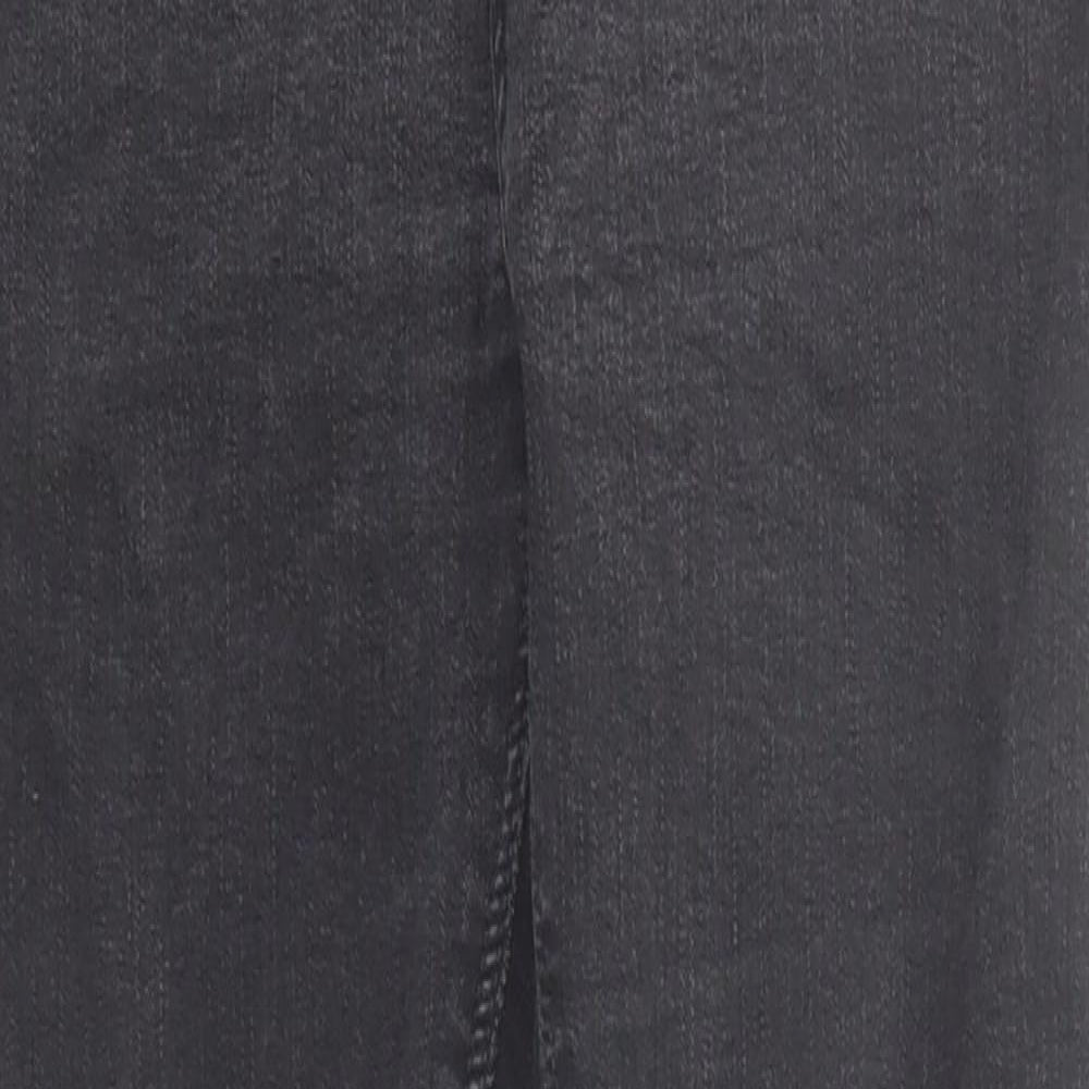 Topshop Womens Grey Cotton Skinny Jeans Size 28 in Regular Zip