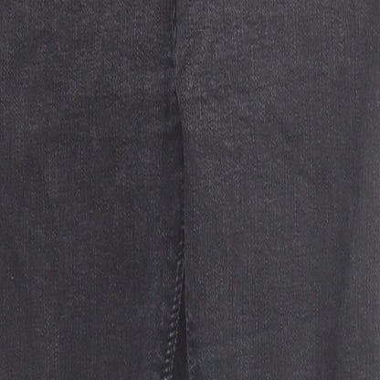 Topshop Womens Grey Cotton Skinny Jeans Size 28 in Regular Zip