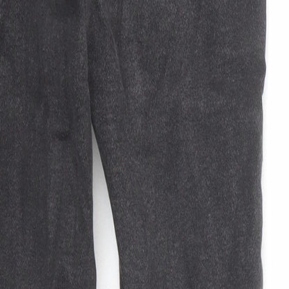 New Look Girls Black Cotton Skinny Jeans Size 12 Years Regular Zip - Distressed