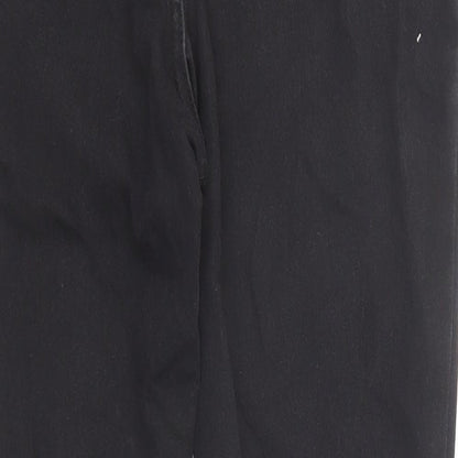 Boohoo Womens Black Cotton Skinny Jeans Size 10 Regular Zip