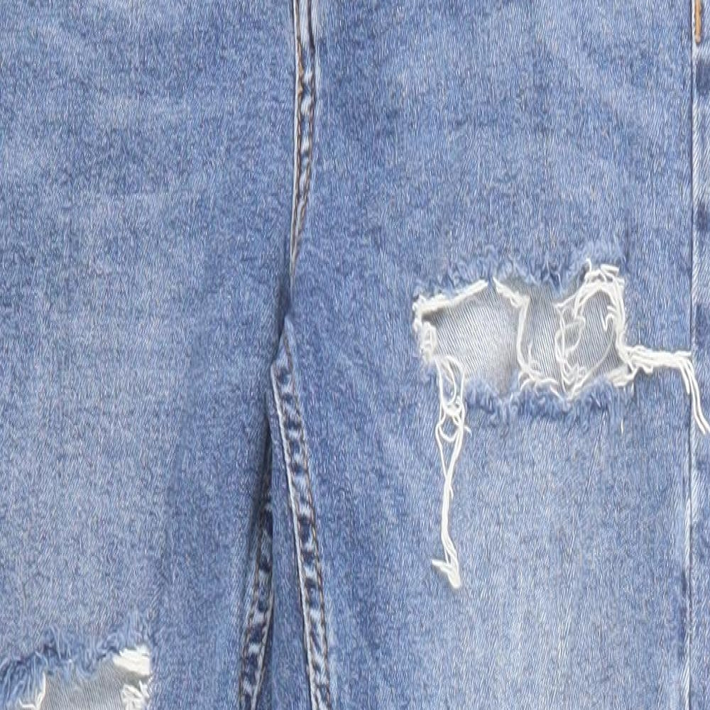 Topshop Womens Blue Cotton Skinny Jeans Size 26 in L30 in Regular Zip