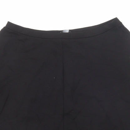 Dorothy Perkins Womens Black Viscose Swing Skirt Size 14