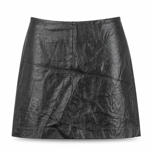 Marks and Spencer Womens Black Polyurethane A-Line Skirt Size 8 Zip